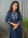 L0081 Anvita Peacock Blue Kurti