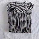 MFC7P1 Black + White printed frock