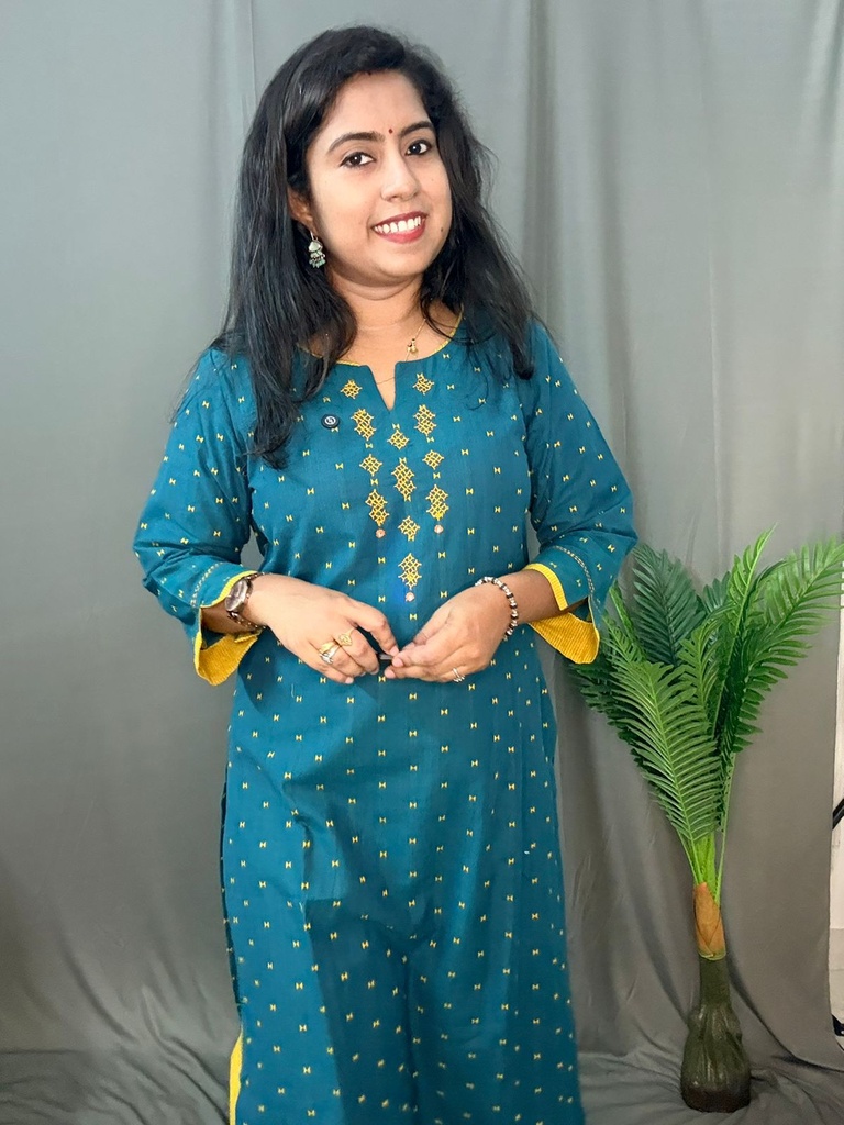 L0086 Anvita Peacock Green 2PC