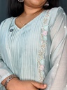 LP0033 Powder Blue Mul Chanderi 3PC Set