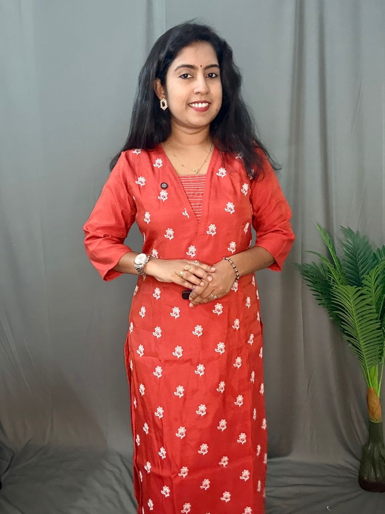 L0098 Rust Orange Kurti