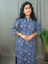 L0099 Indigo Cotton Kurti
