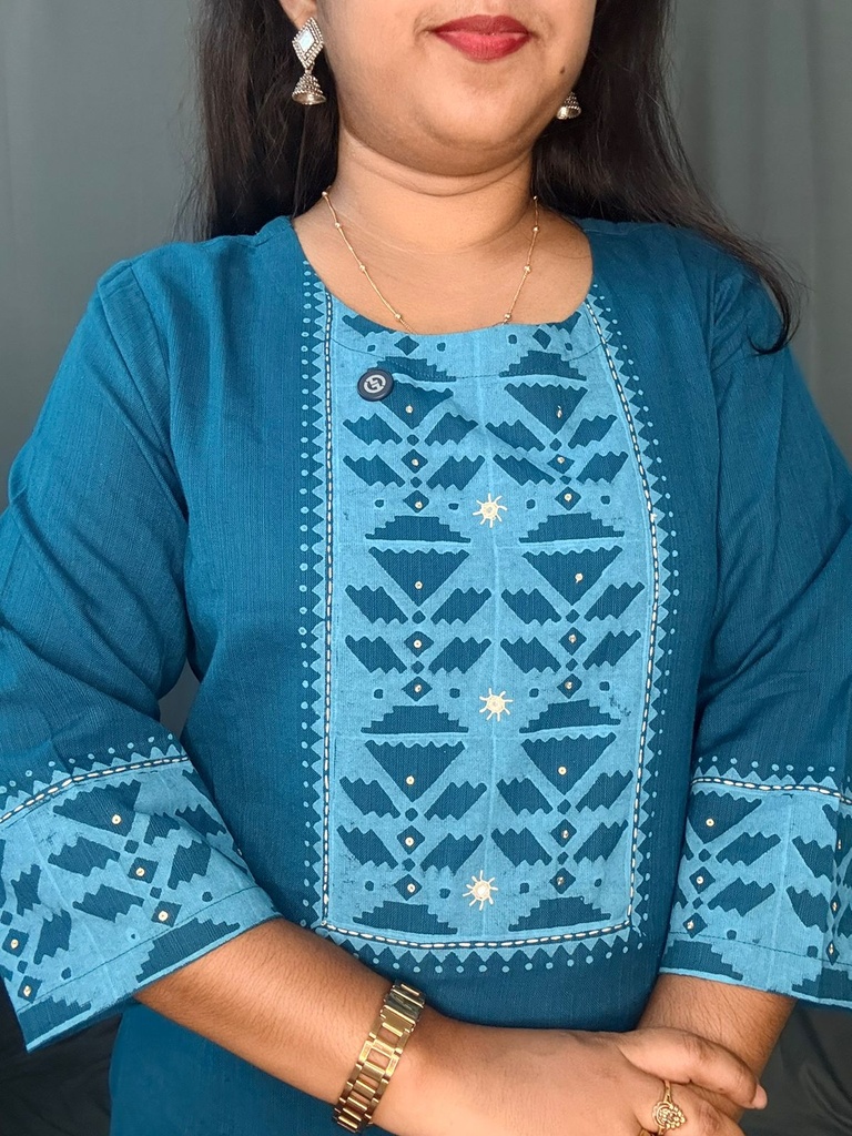 L0105 Anvita Peacock Blue 2PC Set