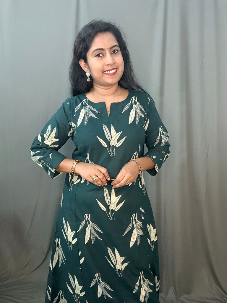 L0107 Anvita Rama Green Kurti