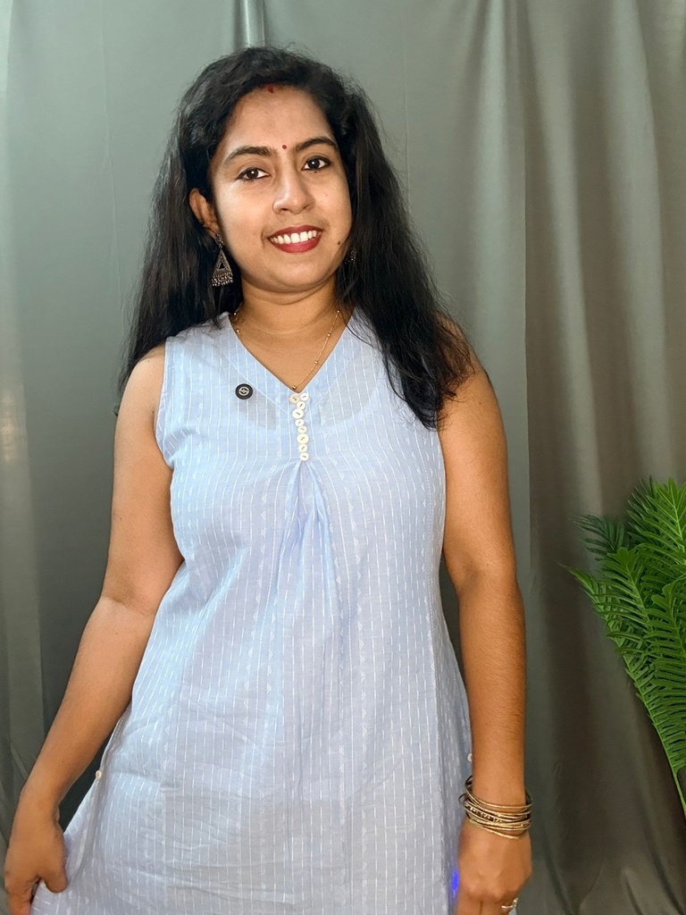 L0111 Anvita Powder Blue Dress 