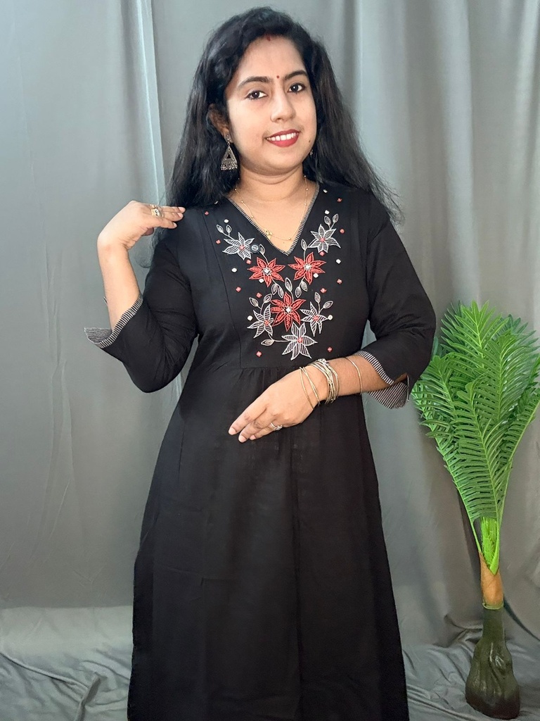 L0115 Anvita Black Kurti