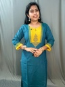 L0126 Anvita Peacock Blue Kurti 