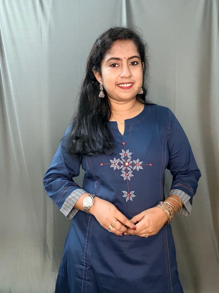 L0128 Anvita Navy Blue Kurti
