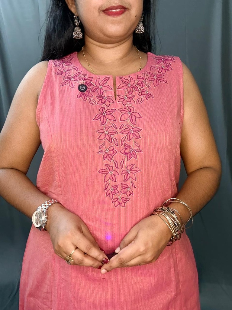 L0129 Anvita Peach Kurti 