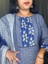 L0136 Anvita Bluish Ash 3PC Set