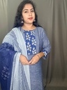 L0136 Anvita Bluish Ash 3PC Set