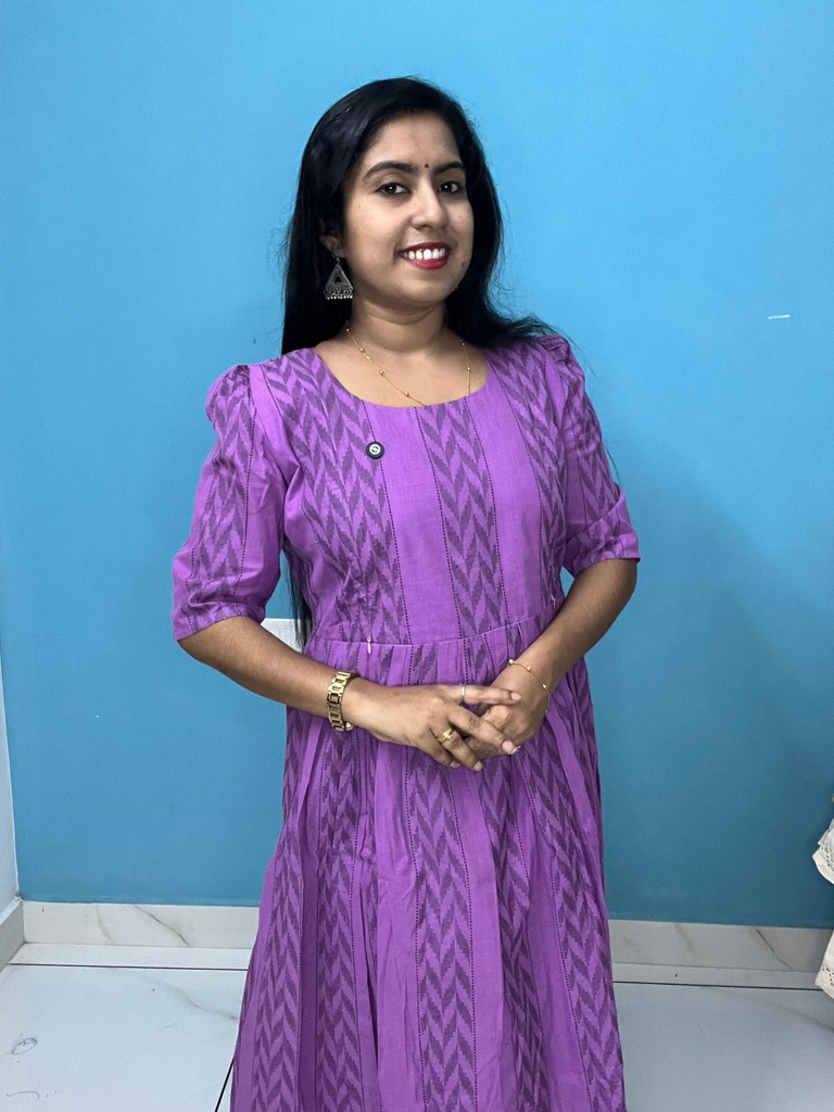 MFC6S1 Lavender aline feeding kurti