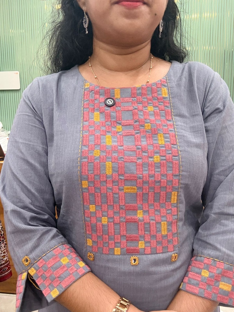 L0152 Anvita Grey Slitted 2PC Set