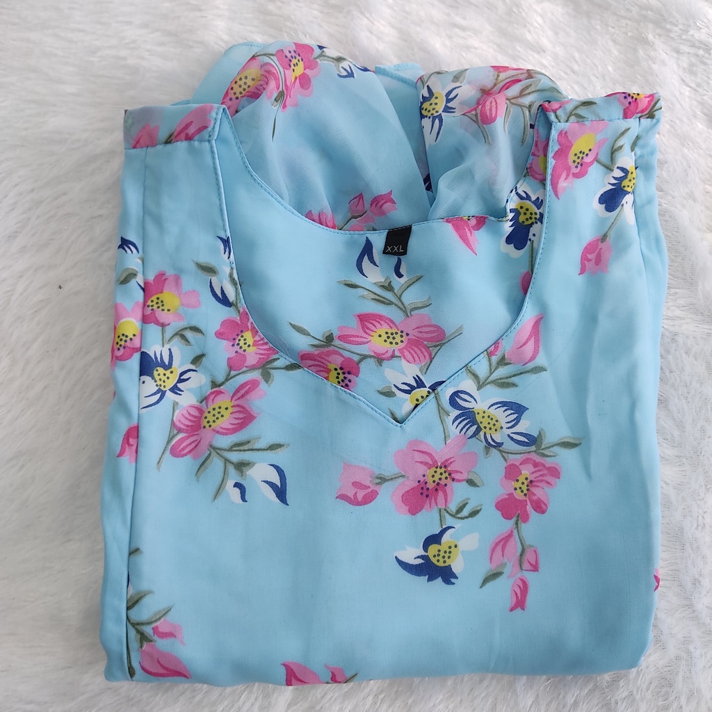 MFC7S1 Floral Printed Feeding Aline Kurti