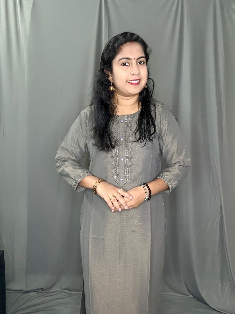 L0172 Farishta Grey Slit Kurti