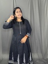 L0177 Anvita Black & White Dots Aline 2PC Set 