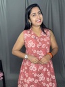 L0178 Anvita Peach Collar Neck Aline Kurti