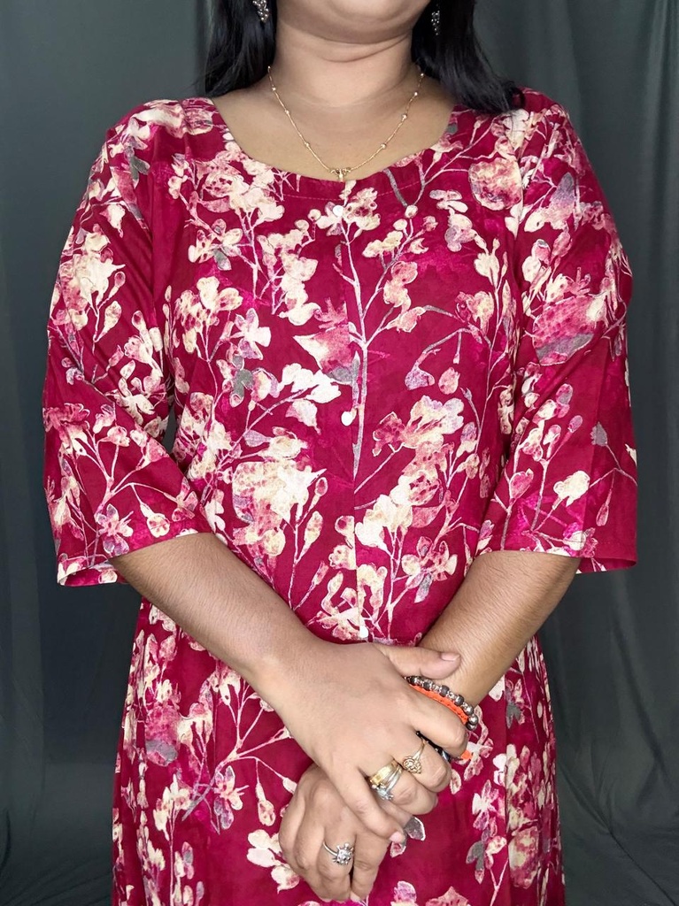 Printed Heavy Rayon Aline Kurti