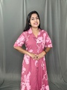L0192 Anvita Mauve Half Body Panal Collar Aline