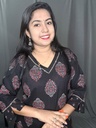 L0205 Anvita Black Sequnce Slit 2PC Set