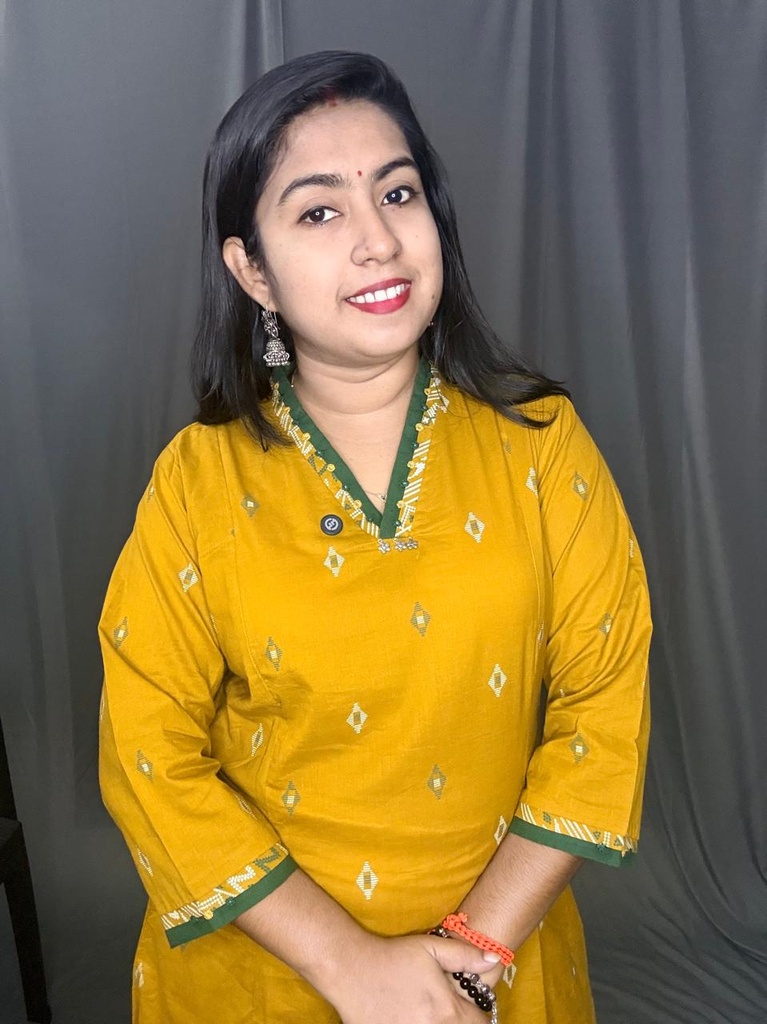 L0206 Anvita V Neck Aline Slit Kurti 