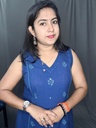  L0208 Anvita Blue Central Panal Thread Work Aline Slit 2PC  