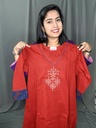 L0219 Anvita Rust Orange Aline Slit Kurti 