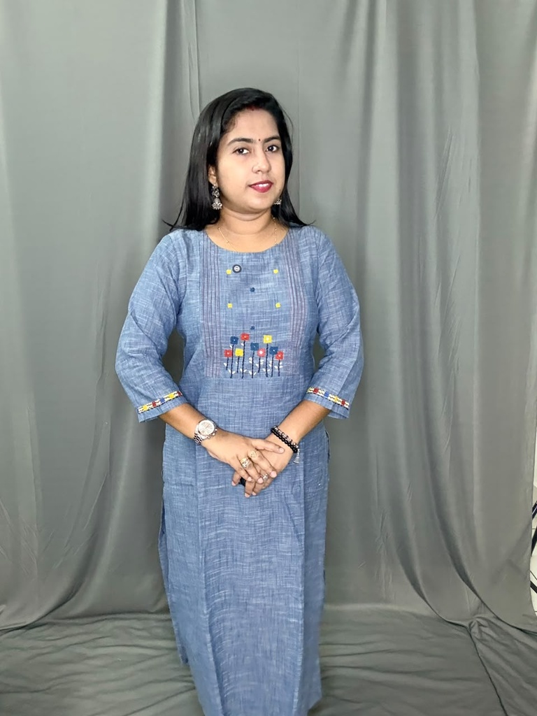L0221 Anvita Denim Slit 2PC Set 