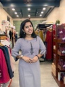 L0223  Anvita White & Black Stripe Slit Kurti 