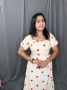 L0227 Heart Printed Cotton Frock 