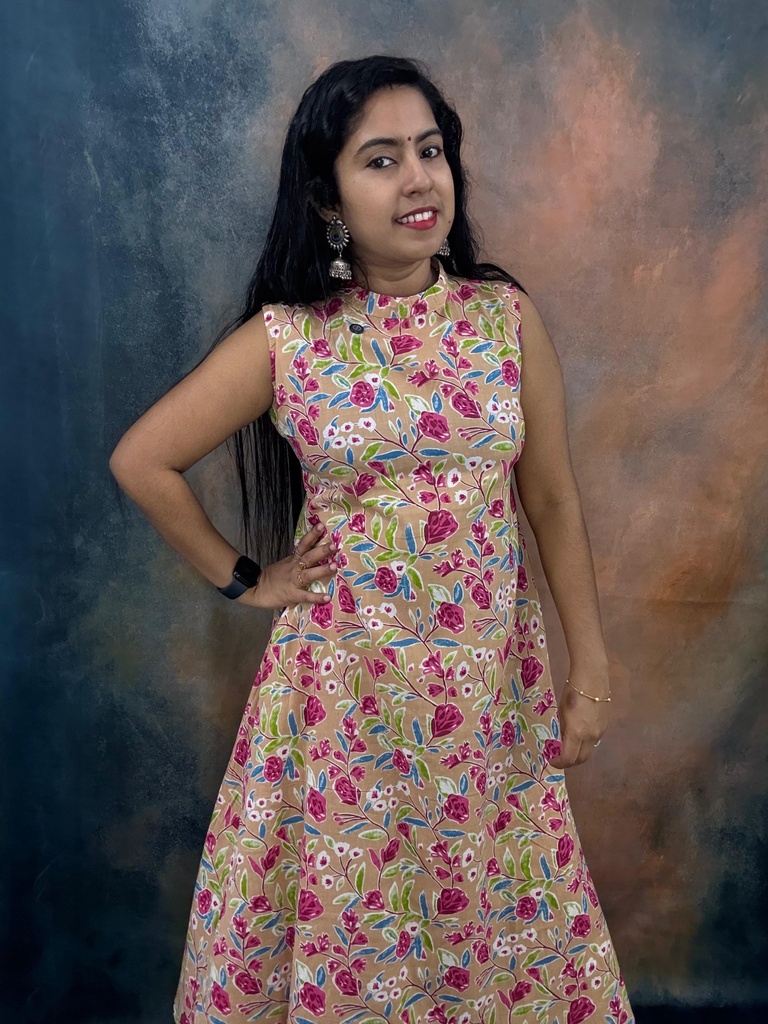 Floral Cotton Sleeveless Coord Set 