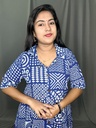 BHL006 Indigo Shirt Collar Frock
