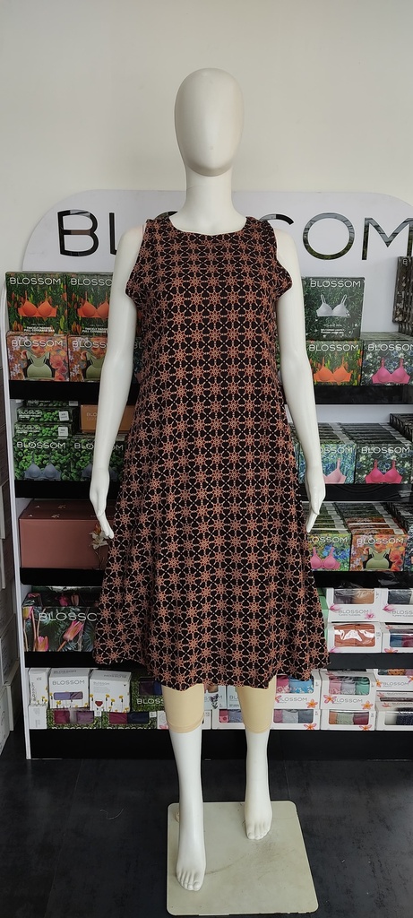 Ajrak Cotton Halter Neck Aline Kurti