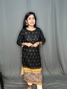 ANV034 Anvita Black Ikkat Slit Kurti