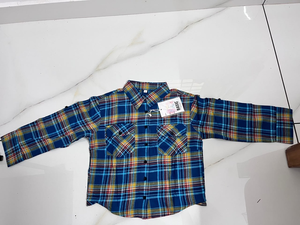 RF001A Checked Crop Shirt