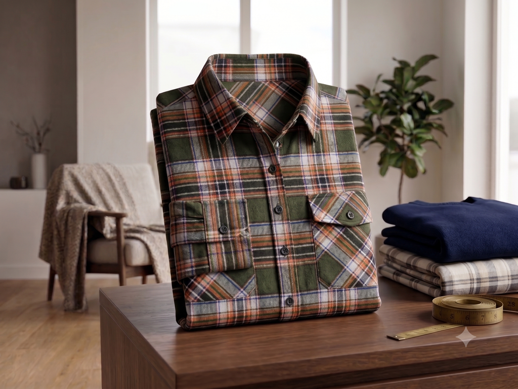 RF002 Mehendi Checked Crop Shirt