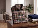 RF002 Mehendi Checked Crop Shirt