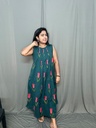 MFA001 Cotton Green Halter Neck Sleeveless Kurti
