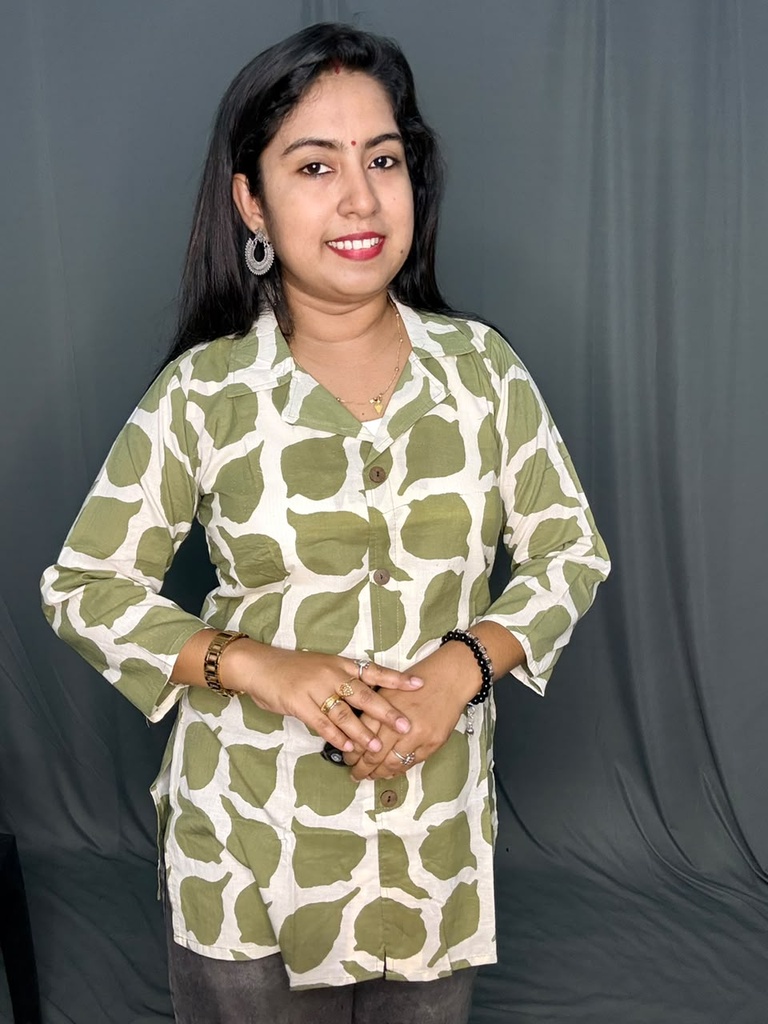 L0239 Premium Cotton Shirt Collar Short Tops