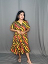 MFBL019 Imported Fabric Multi Color Short Frock
