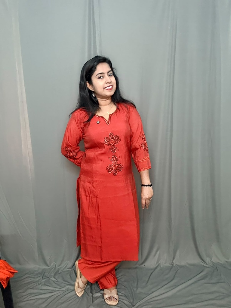 MFA007 Mulchanderi Brick Embroidery 2PC Set