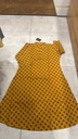 MFA004 Cotton Yellow Chinese Collar Aline Kurti