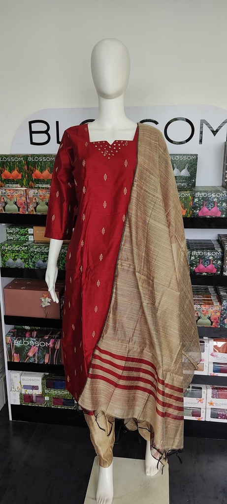 Nayathi Maroon Kotta Silk Full Set