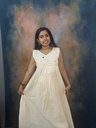Kerala Cream Cora Cotton Sleevless Frock 