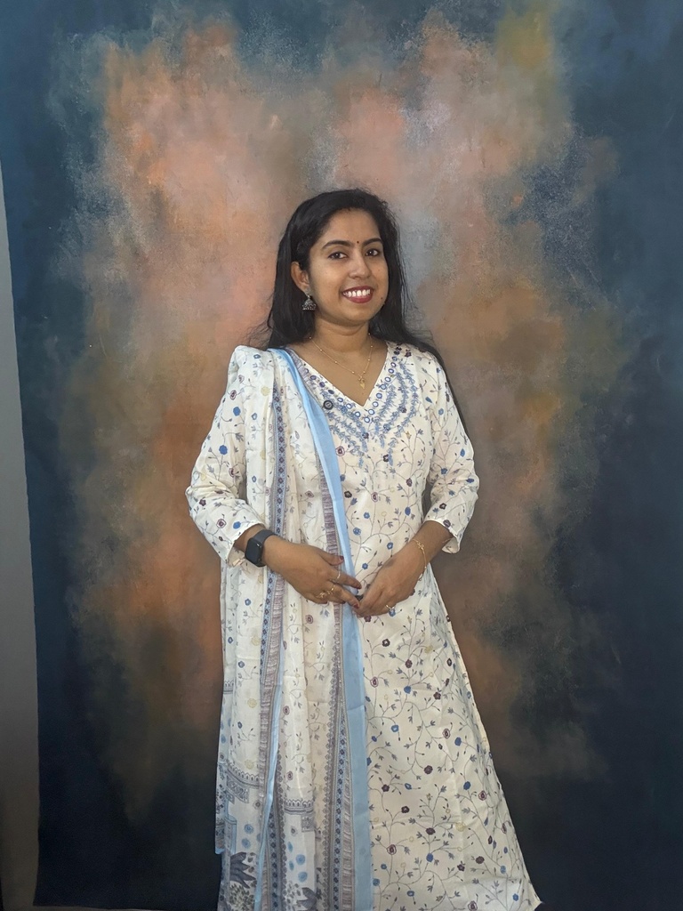 Offwhite Small Floral Print Cotton 3PCS Set With Handwork 