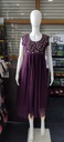 Dark Wine Georgete Sleeveless Aline Kurti 