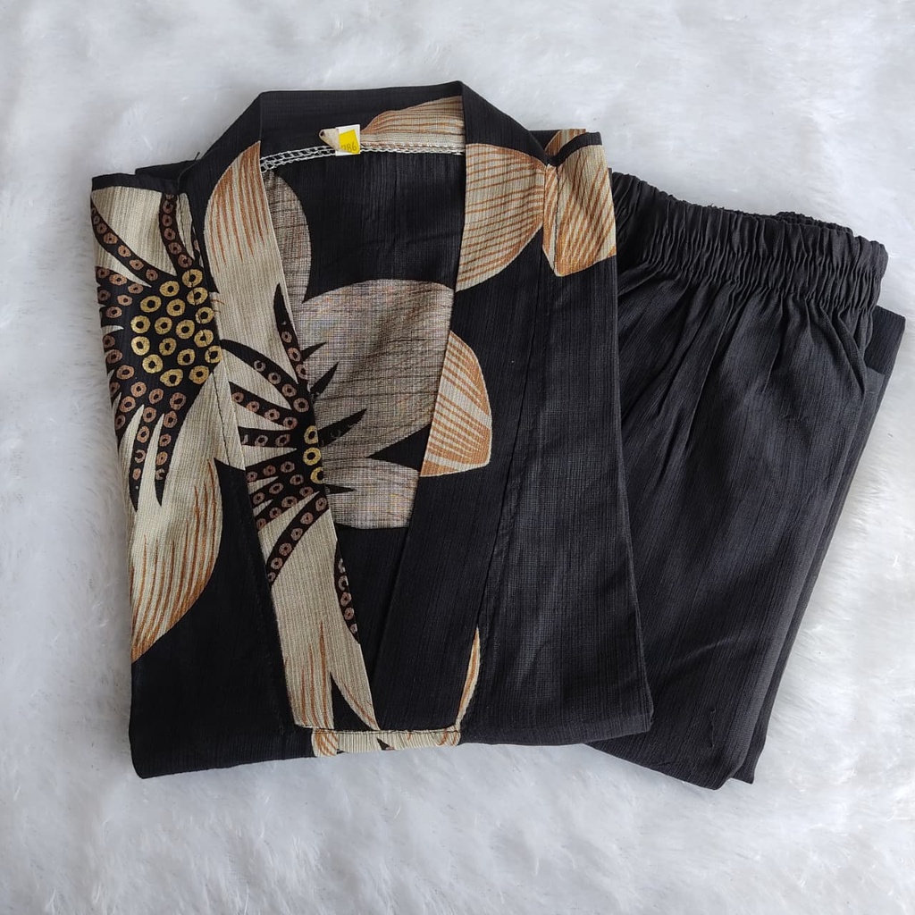 Golden Printed Vatican Silk Coord Set