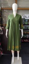 Anvita Green Yellow 6 Panel Aline High Neck Kurti