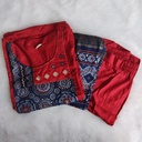 Blood Red Modal Indigo Patch Slit 3PC Set
