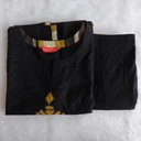 Anvita Black&Yellow Nayra Cut Sleeveless with Attached Sleeve Kurti&Palazzo Bottom